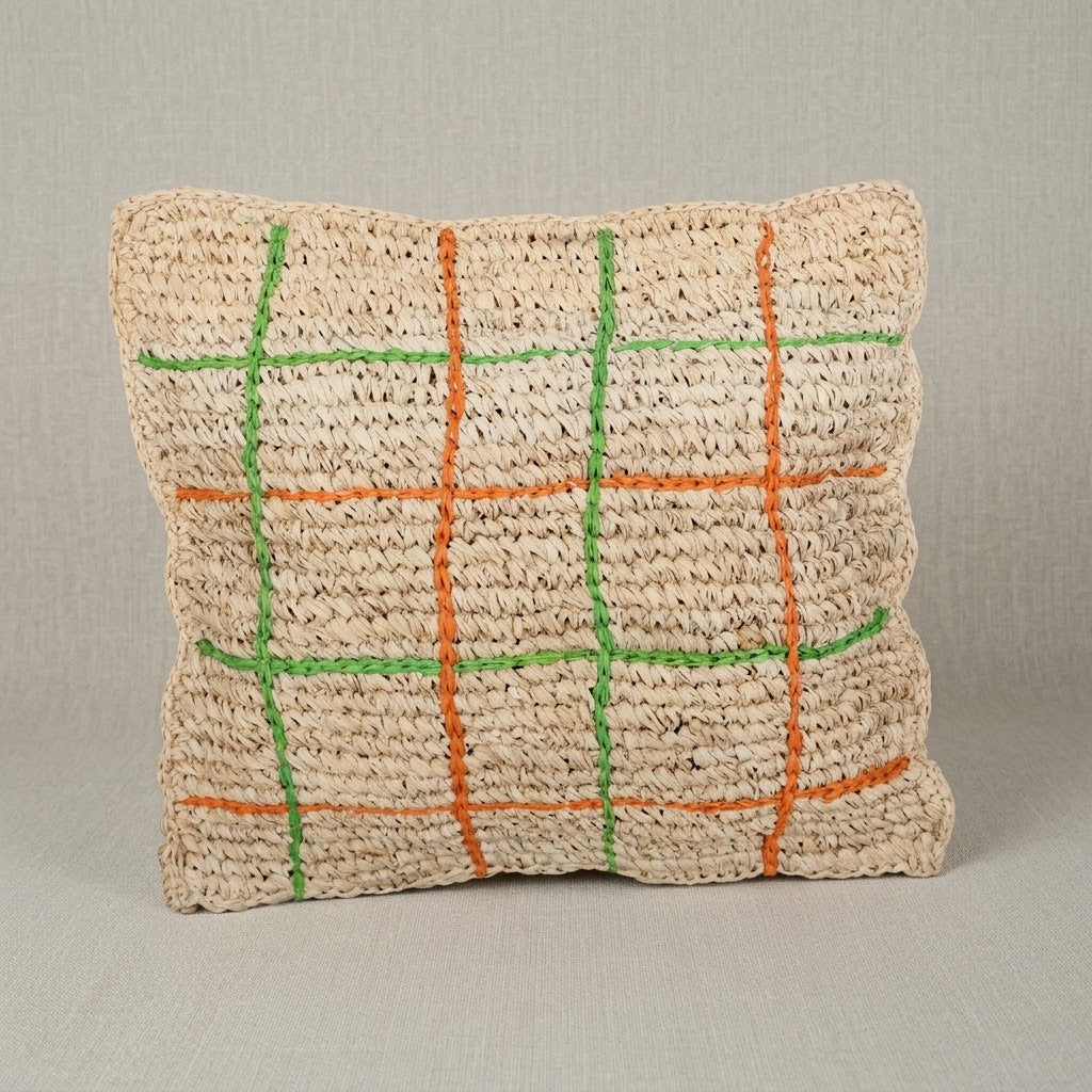 DOĞAL RAFYA KIRLENT KILIFI (47x47 cm)