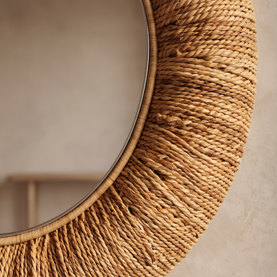 Muz Lifi El İşçiliği Duvar Aynası (85 cm)