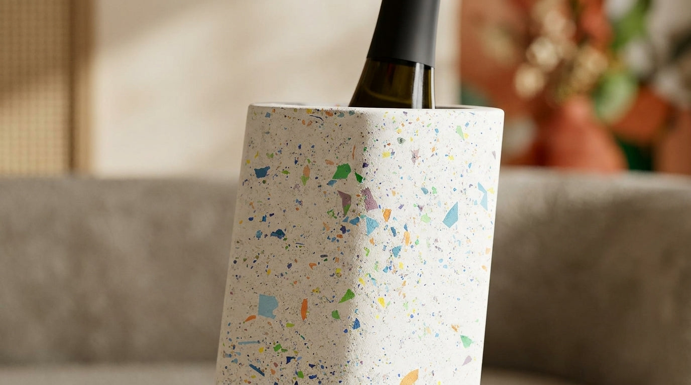 Terrazzo Beton Şarap Soğutucu