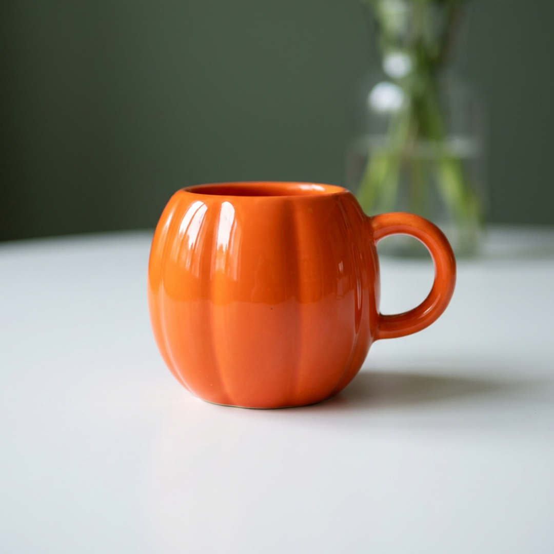 Nour Home "Pumpkin Pop" Turuncu Seramik Kupa (150 ml)