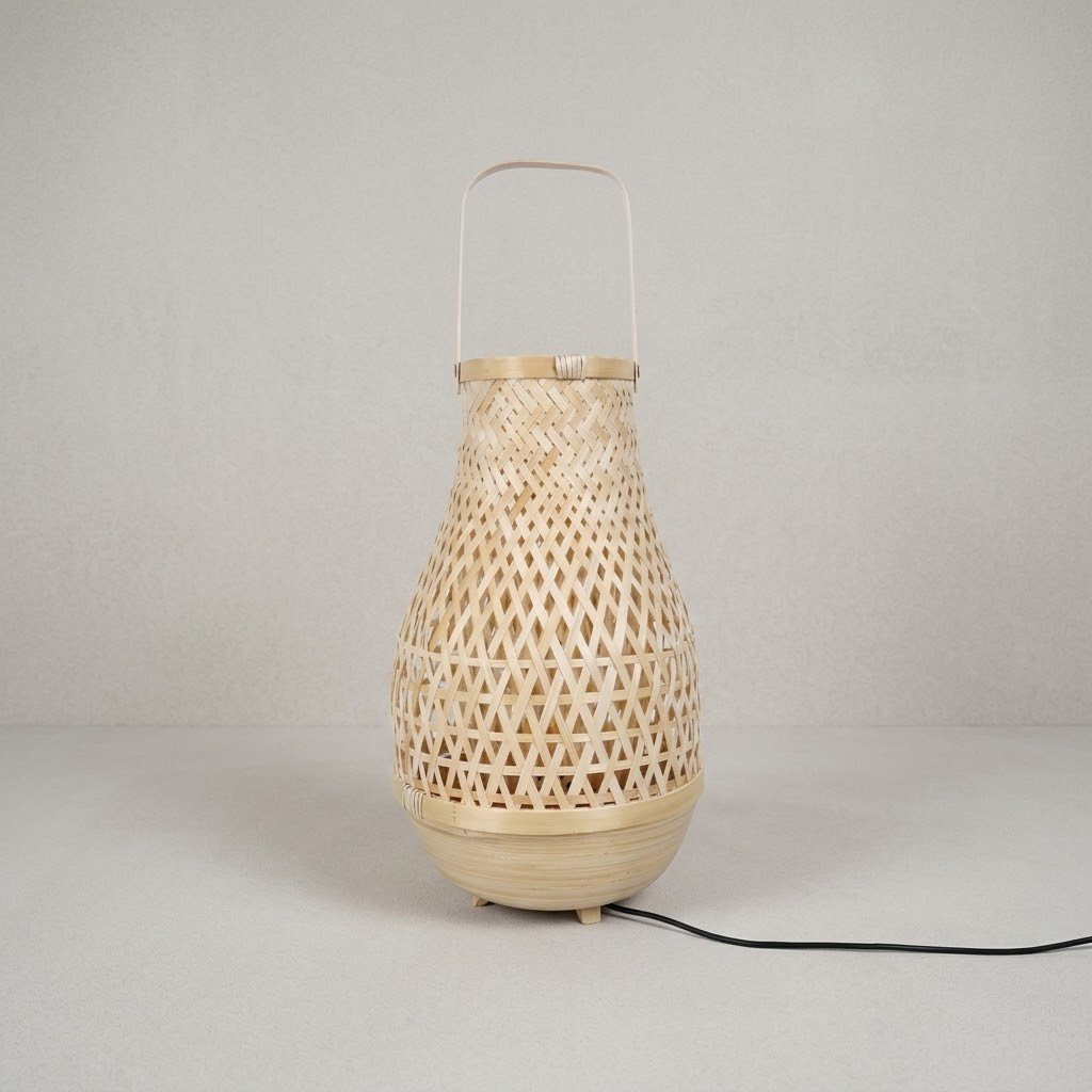 Doğal Bambu Masa Lambası